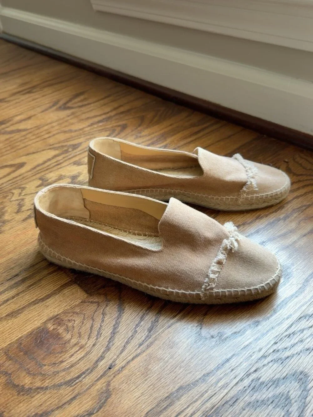 Castañer Tan Canvas Espadrille Loafers Flats EU 38